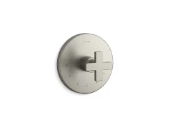 MasterShower® temperature control valve trim with cross handle