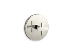 MasterShower® temperature control valve trim with cross handle
