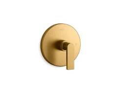 MasterShower® temperature control valve trim with lever handle