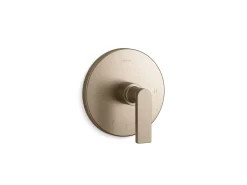 MasterShower® temperature control valve trim with lever handle