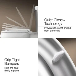 Nightlight ReadyLatch® Quiet-Close™ elongated toilet seat
