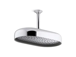 Oblong 14" single-function rainhead, 2.5 gpm
