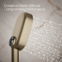 Oblong three-function handshower, 1.75 gpm