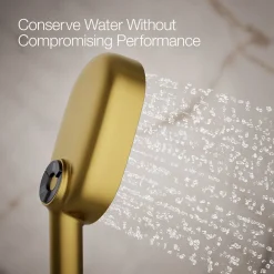 Oblong three-function handshower, 2.5 gpm