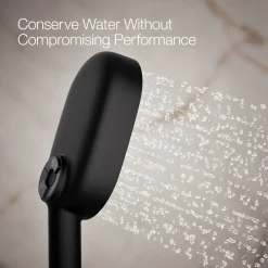 Oblong three-function handshower, 2.5 gpm