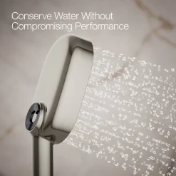 Oblong three-function handshower, 2.5 gpm