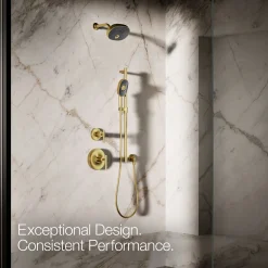 Oblong three-function handshower, 2.5 gpm