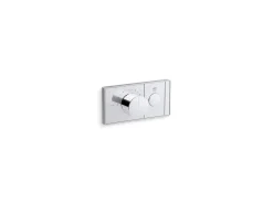 One-outlet recessed mechanical thermostatic valve control