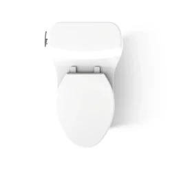 One-piece compact elongated 1.6 gpf toilet with Revolution 360® swirl flushing technology