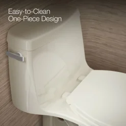 One-piece compact elongated toilet, 1.28 gpf