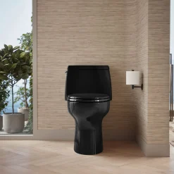 One-piece compact elongated toilet, 1.28 gpf