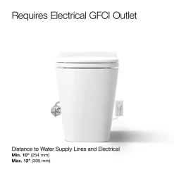 One-piece elongated smart toilet, dual-flush