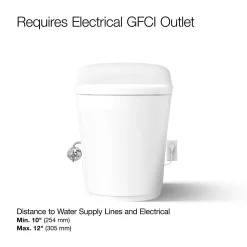 One-piece elongated smart toilet, dual-flush