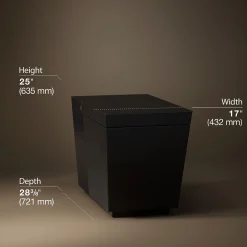 One-piece elongated smart toilet, dual-flush