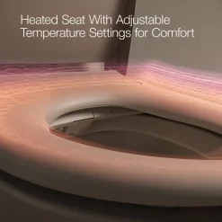 One-piece elongated toilet, dual-flush