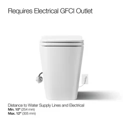 One-piece elongated toilet, dual-flush