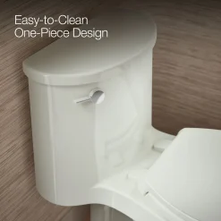 One-piece elongated toilet, 1.28 gpf