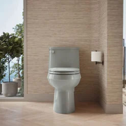 One-piece elongated toilet, 1.28 gpf