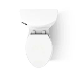 One-piece elongated toilet with concealed trapway, 1.28 gpf