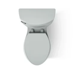 One-piece elongated toilet with concealed trapway, 1.28 gpf