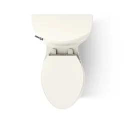 One-piece elongated toilet with concealed trapway, 1.28 gpf