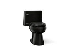 One-piece elongated toilet with concealed trapway, 1.28 gpf