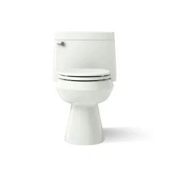 One-piece elongated toilet with concealed trapway, 1.28 gpf