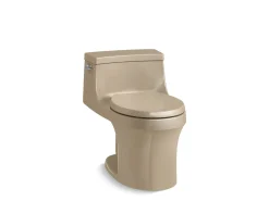 One-piece round-front toilet, 1.28 gpf