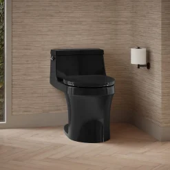 One-piece round-front toilet, 1.28 gpf