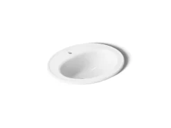 20-1/4" oval drop-in bathroom sink