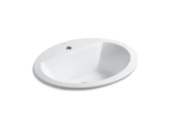 20-1/4" oval drop-in bathroom sink