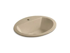 20-1/4" oval drop-in bathroom sink