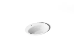 19-1/4" oval drop-in bathroom sink
