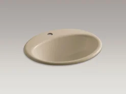 19-1/4" oval drop-in bathroom sink