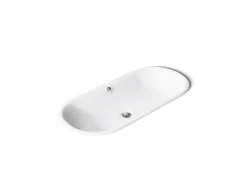 33" oval drop-in/undermount bathroom sink