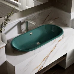 33" oval drop-in / undermount / vessel bathroom sink