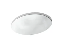 19-1/4" oval undermount bathroom sink, no overflow