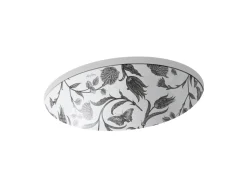 19-1/4" oval undermount bathroom sink, no overflow