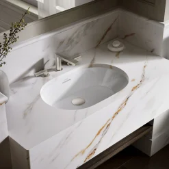 24-1/4" oval undermount bathroom sink