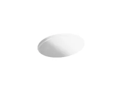 19-1/4" oval undermount bathroom sink with glazed underside, no overflow