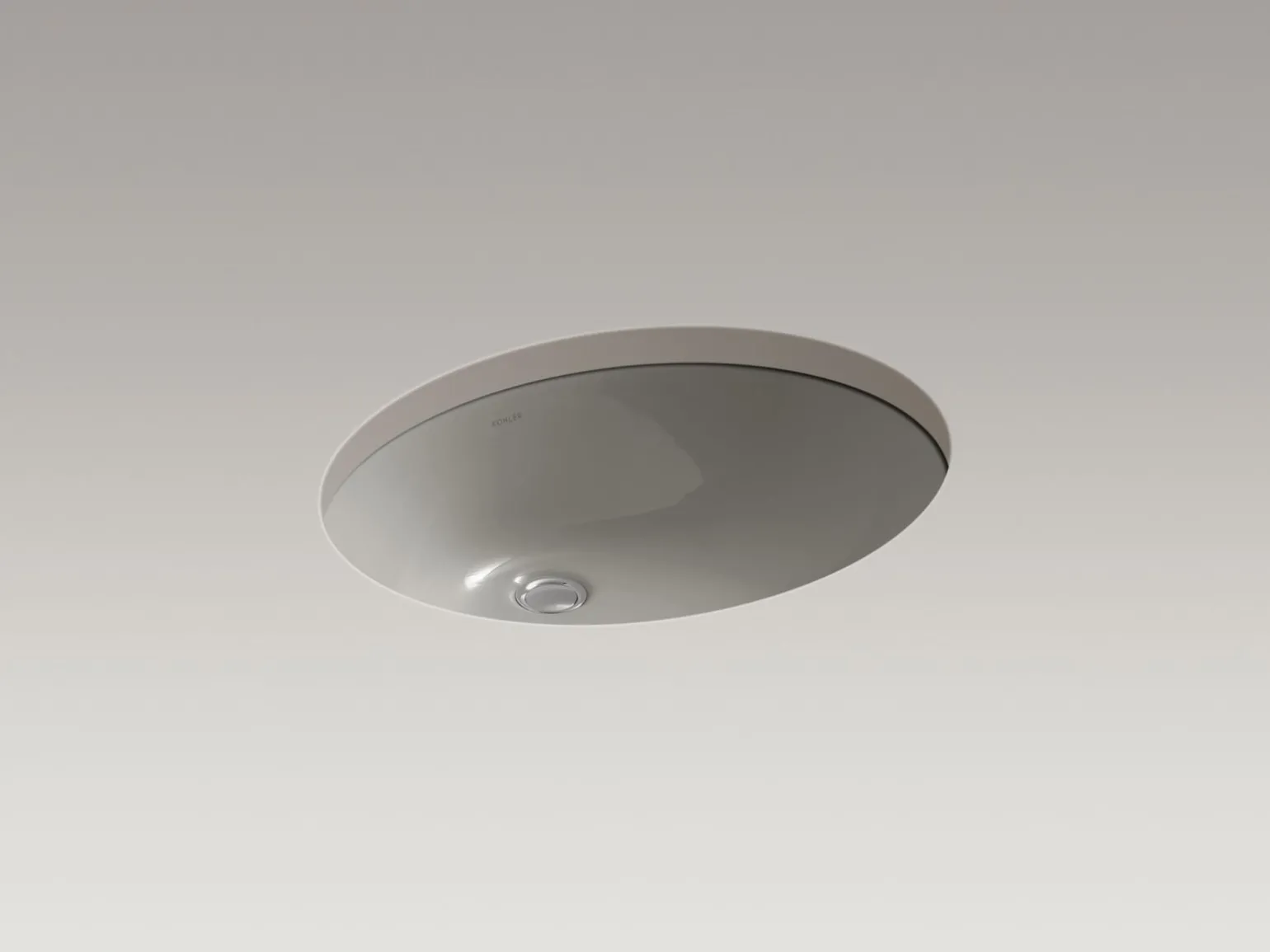 21-1/4" oval undermount bathroom sink with glazed underside, no overflow