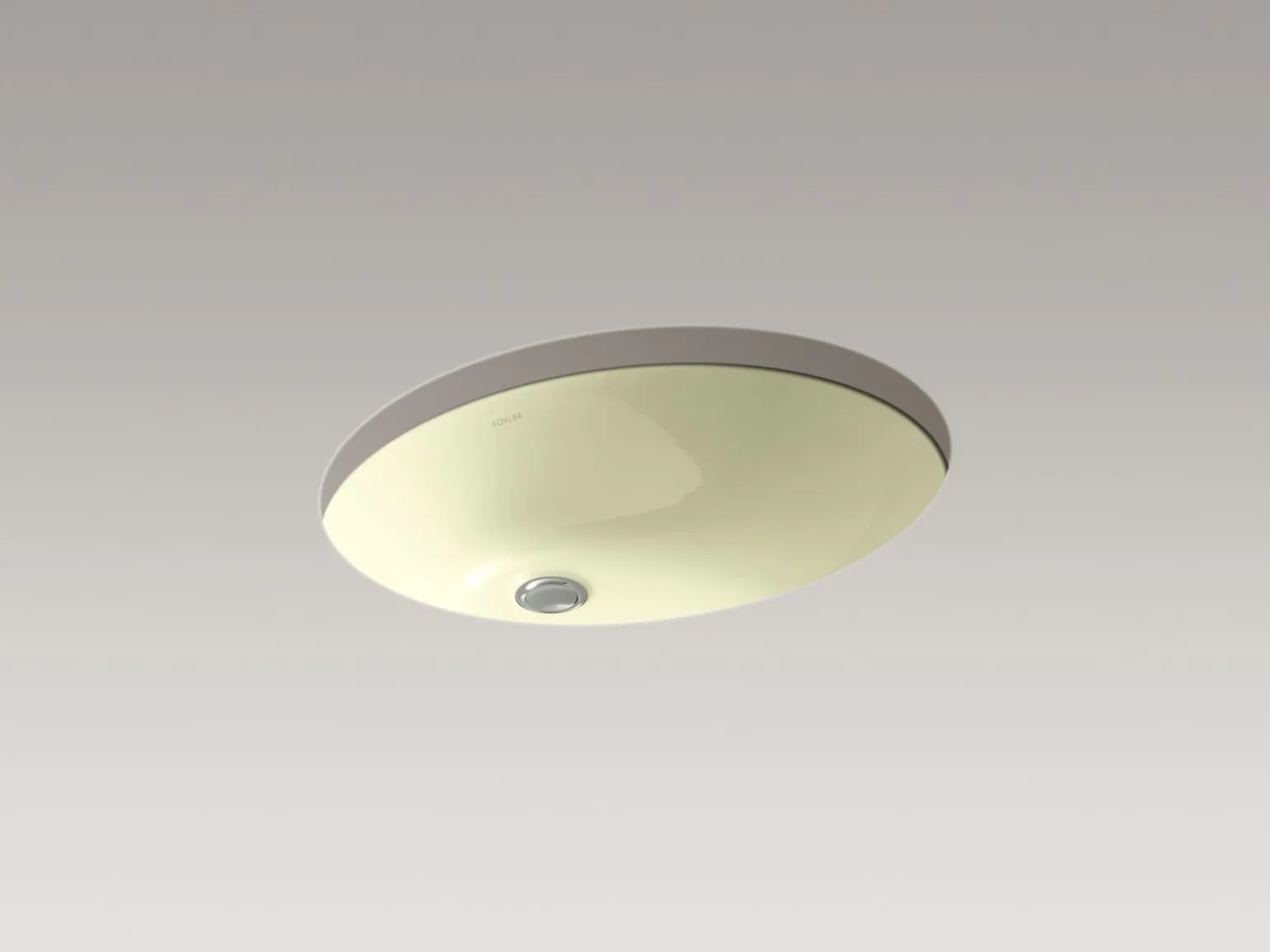 21-1/4" oval undermount bathroom sink with glazed underside, no overflow
