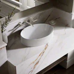 20" oval vessel bathroom sink
