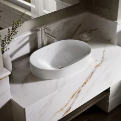 22-3/4" oval vessel bathroom sink