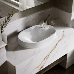 22-3/4" oval vessel bathroom sink