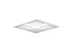 Overhead shower panel with four 22-nozzle sprayheads