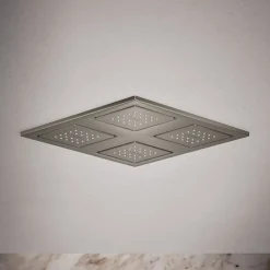Overhead shower panel with four 22-nozzle sprayheads