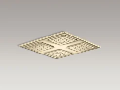 Overhead shower panel with four 22-nozzle sprayheads
