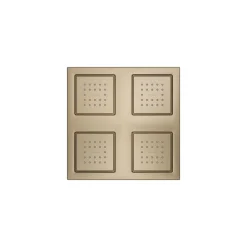 Overhead shower panel with four 22-nozzle sprayheads