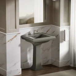 Pedestal/console table bathroom sink basin with 8
